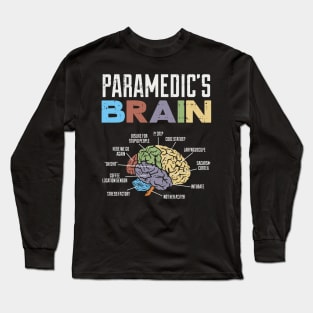 Funny CPR Instructur EMT EMS Paramedic Brain Long Sleeve T-Shirt